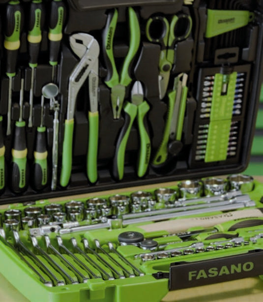 Fasano Tools Set 110 Utensili - Attacco 1/4" E 1/2" - 8,10,11,12,13,14,